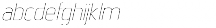 Intropol Thin Italic Font LOWERCASE