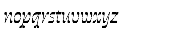 Invertida St Bold Italic Font LOWERCASE