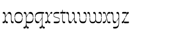 Invertida St Regular Font LOWERCASE