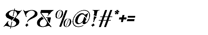 Inword Italic Font OTHER CHARS