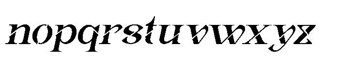 Inword Italic Font LOWERCASE