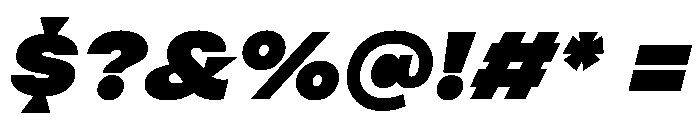 Indiana BlackItalic Font OTHER CHARS