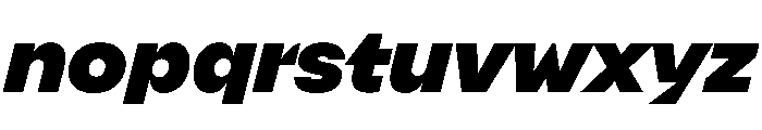 Indiana BlackItalic Font LOWERCASE