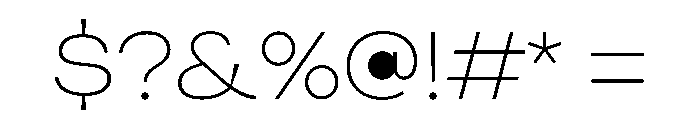 Indiana Thin Font OTHER CHARS
