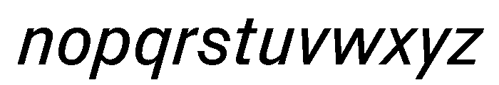 Information Italic Font LOWERCASE