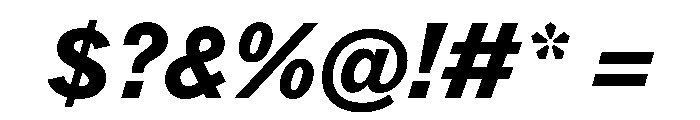 Information SemiBoldItalic Font OTHER CHARS