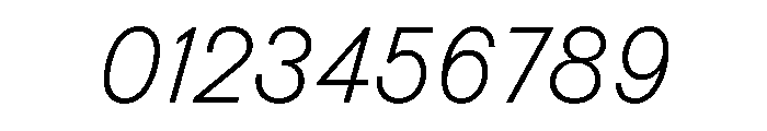 Information ThinItalic Font OTHER CHARS