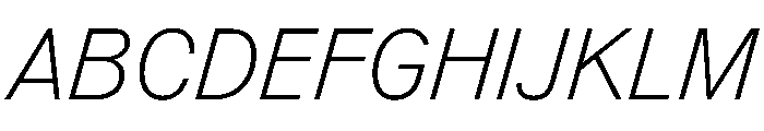 Information ThinItalic Font UPPERCASE