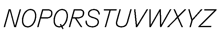 Information ThinItalic Font UPPERCASE