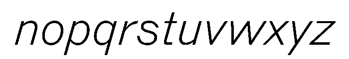 Information ThinItalic Font LOWERCASE