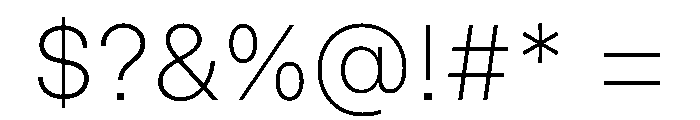 InnovatorGrotesk ExtraLight Instance Font OTHER CHARS