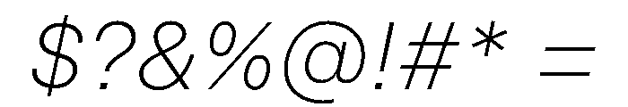 InnovatorGrotesk ExtraLightItalic Instance Font OTHER CHARS