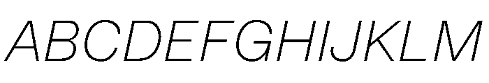 InnovatorGrotesk ExtraLightItalic Instance Font UPPERCASE