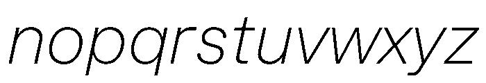 InnovatorGrotesk ExtraLightItalic Instance Font LOWERCASE