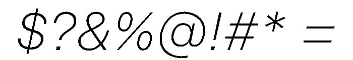 InnovatorGrotesk ExtraLightItalic Font OTHER CHARS