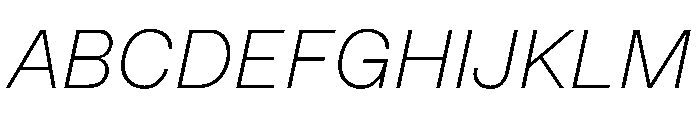 InnovatorGrotesk ExtraLightItalic Font UPPERCASE