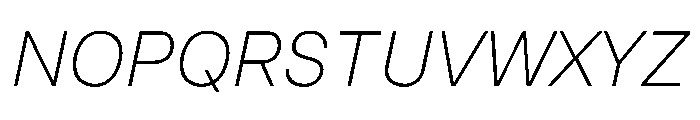 InnovatorGrotesk ExtraLightItalic Font UPPERCASE