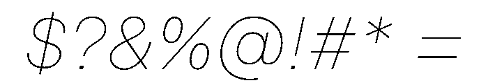InnovatorGrotesk ThinItalic Instance Font OTHER CHARS