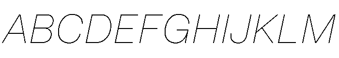 InnovatorGrotesk ThinItalic Instance Font UPPERCASE