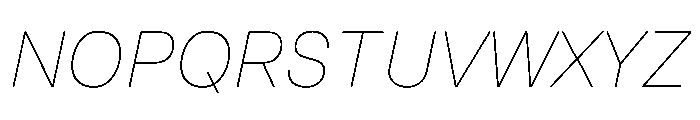 InnovatorGrotesk ThinItalic Instance Font UPPERCASE
