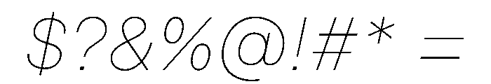 InnovatorGrotesk ThinItalic Font OTHER CHARS