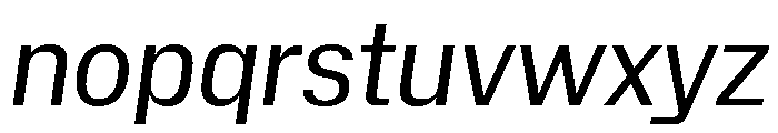 Insitu Italic Font LOWERCASE