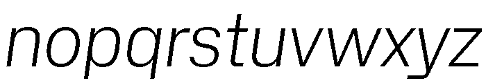 Insitu LightItalic Font LOWERCASE