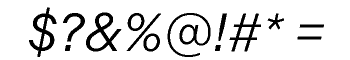Indivisible Italic Font OTHER CHARS