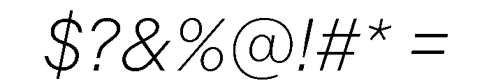 Indivisible Light Italic Font OTHER CHARS