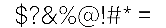 Indivisible Light Font OTHER CHARS
