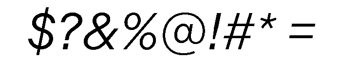 Indivisible Regular Italic Font OTHER CHARS