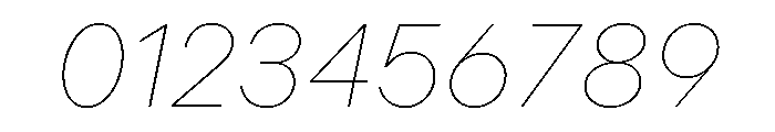 Indivisible Thin Italic Font OTHER CHARS