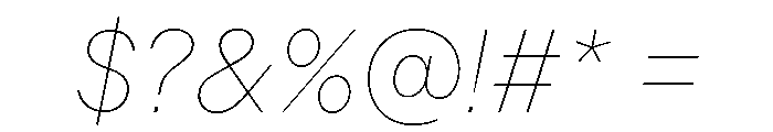 Indivisible Thin Italic Font OTHER CHARS