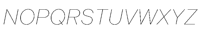 Indivisible Thin Italic Font UPPERCASE