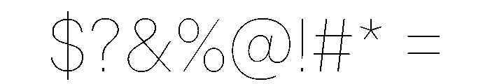 Indivisible Thin Font OTHER CHARS
