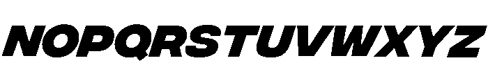 Integral Extra Bold Oblique Font UPPERCASE