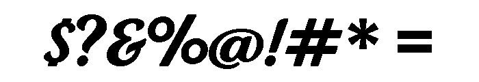 Intermingle Bold Font OTHER CHARS
