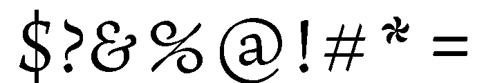 Iowan Old Style Light Font OTHER CHARS