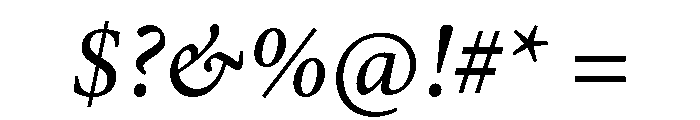 Iowan Old Style Medium Italic Font OTHER CHARS