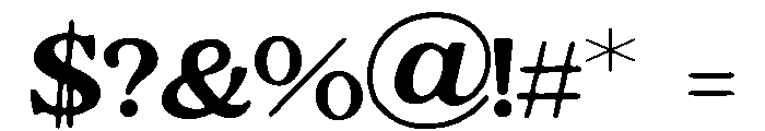 Iowa Font OTHER CHARS