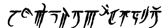 Iokharic Bold Italic Font LOWERCASE