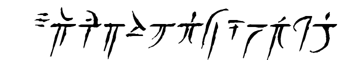 Iokharic Italic Font UPPERCASE