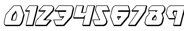 Ion Cannon 3D Italic Font OTHER CHARS