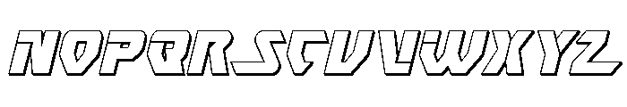 Ion Cannon 3D Italic Font UPPERCASE