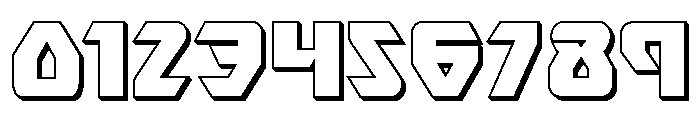 Ion Cannon 3D Font OTHER CHARS