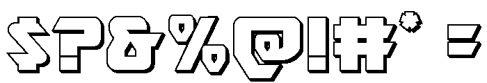 Ion Cannon 3D Font OTHER CHARS