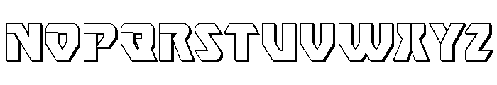 Ion Cannon 3D Font LOWERCASE