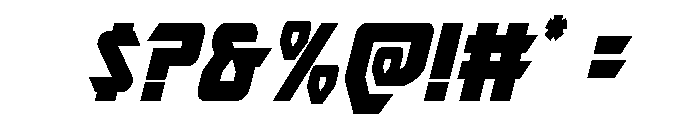 Ion Cannon Condensed Italic Font OTHER CHARS