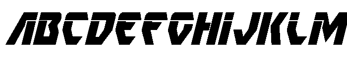 Ion Cannon Condensed Italic Font UPPERCASE
