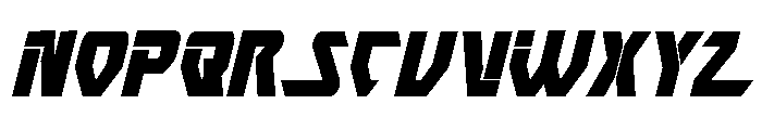Ion Cannon Condensed Italic Font UPPERCASE